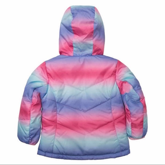 Gerry Weber Hood Quilted Puffer Jacket Pink Ombre - Picture 3 of 11